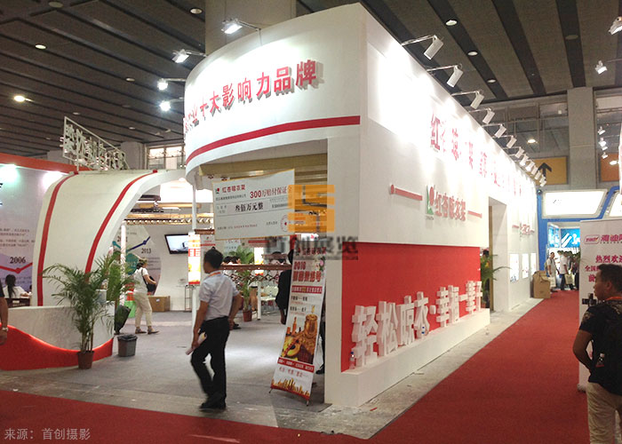 红杏晾衣架 建材门窗展会装修设计(图3)